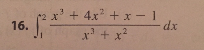 Solved Integral 2 1x 3 4x 2 x 1 x 3 x 2dx Chegg