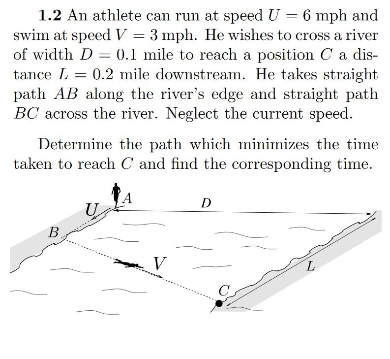 solved-an-athlete-can-run-at-speed-u-6-mph-and-swim-at-chegg