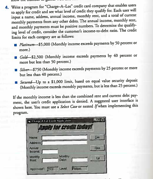 Solved 4. Write a program for