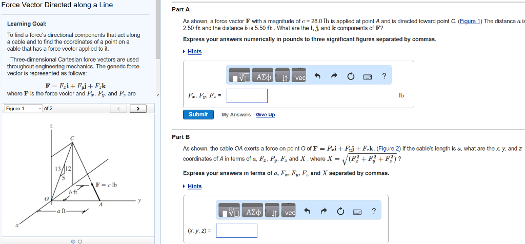 Solved Learning Goal: To find a force's directional | Chegg.com