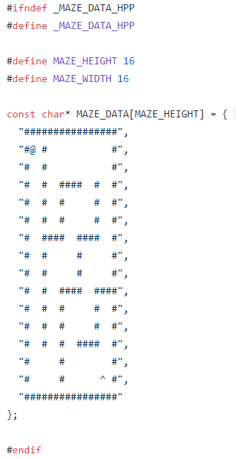 Step 2: Check out maze_data.hpp The file | Chegg.com