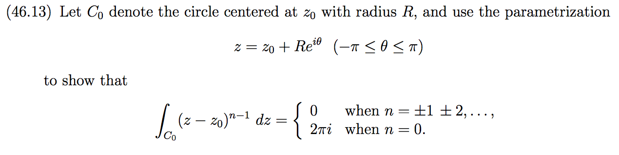 Let C_0 denote the circle centered at z_0 with radius | Chegg.com