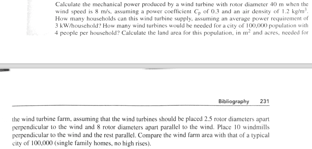 Solved Calculate the mechanical power produced by a wind | Chegg.com