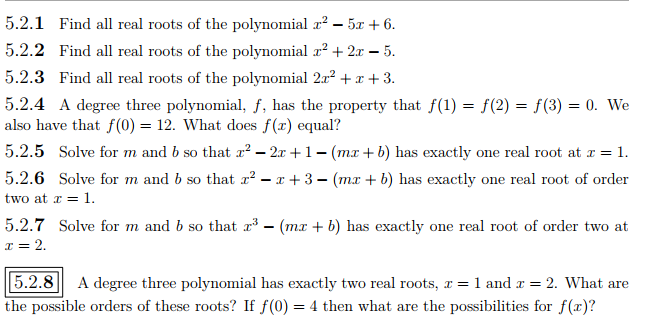 activity 5 find all the real roots of the following polynomial equation