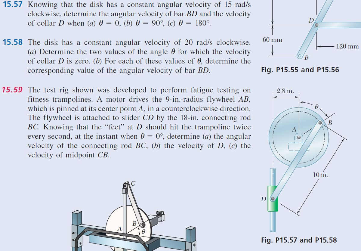 Knowing that the disk has a constant angular velocity