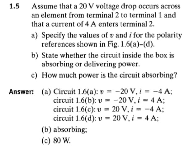 solved-1-5-assume-that-a-20-v-voltage-drop-occurs-across-an-chegg