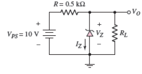 Solved Consider the Zener diode circuit shown in Figure. The | Chegg.com