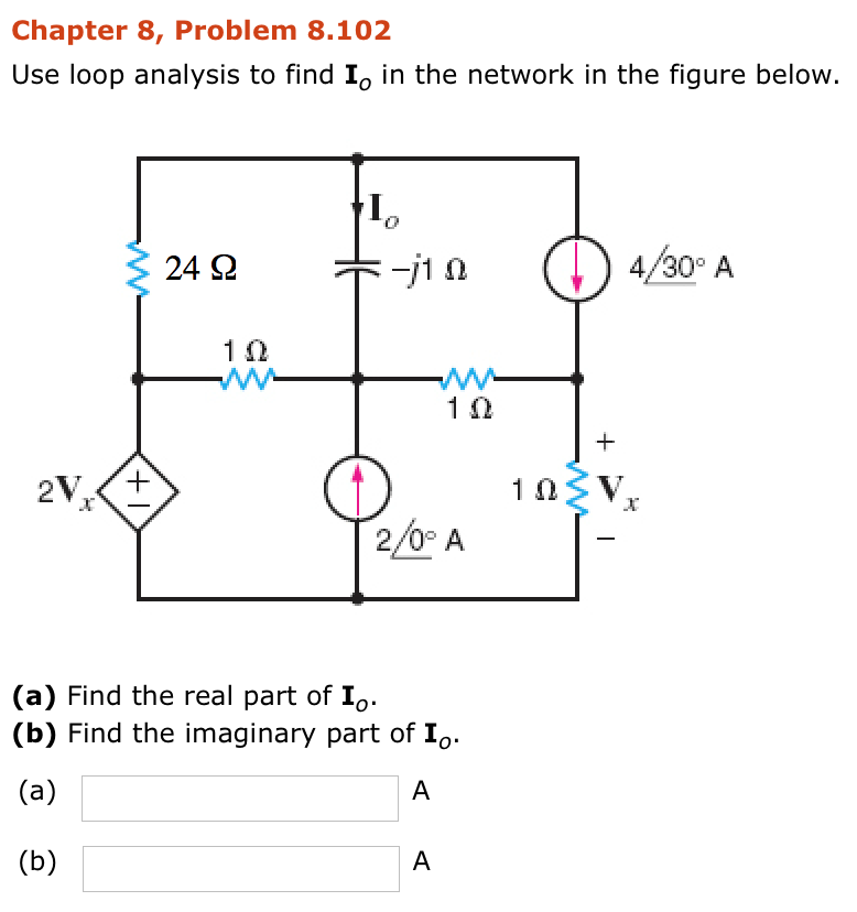 Solved Use loop analysis to find I_0 in the network in the | Chegg.com