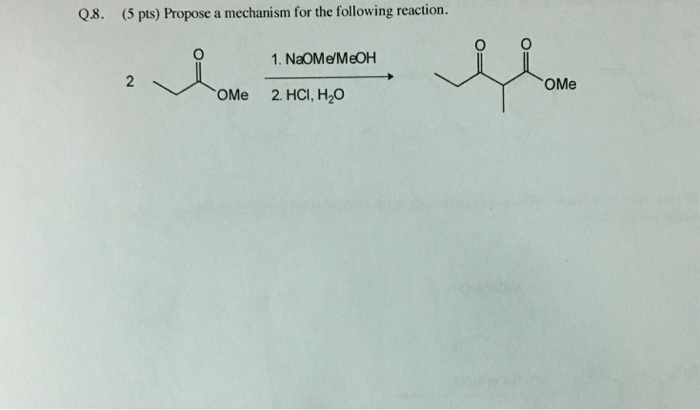 Solved Propose A Mechanism For The Following Reaction. | Chegg.com