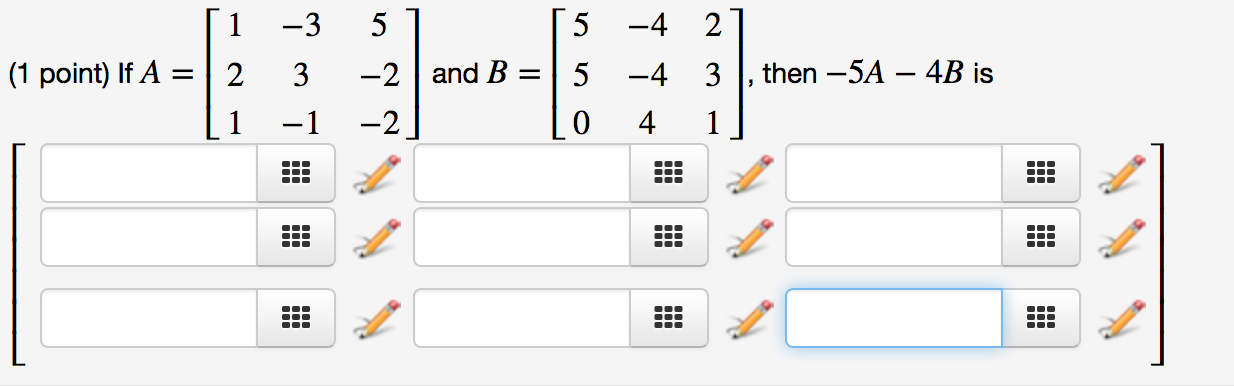 Solved: If A = [1 -3 5 2 3 -2 1 -1 -2] And B = [5 -4 2 5 -... | Chegg.com