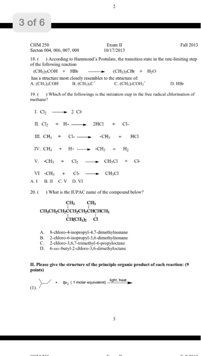 Solved 18. According to Hammond?s Postulate, the transition | Chegg.com