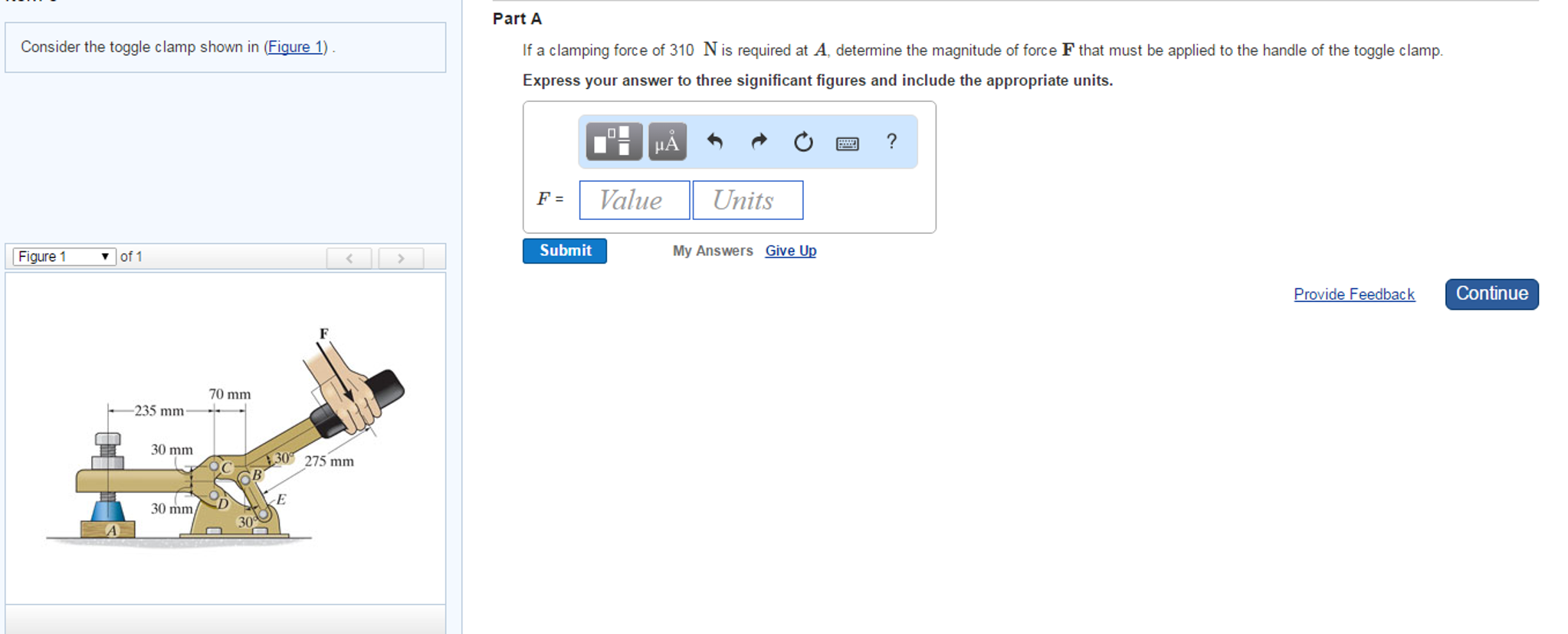 Solved Consider the toggle clamp shown in (Figure 1) . Part