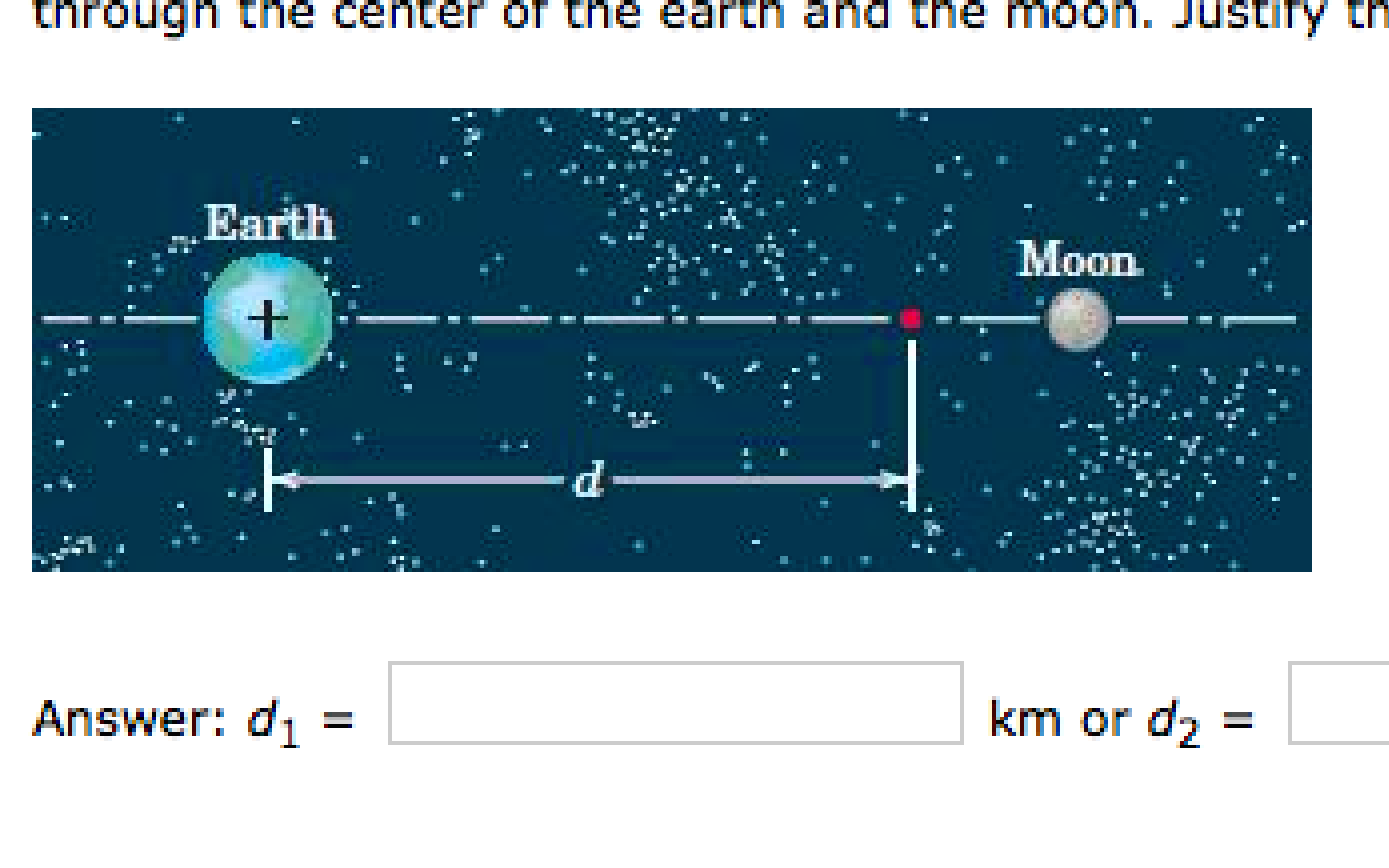 Solved Calculate the distance d from the center of the earth
