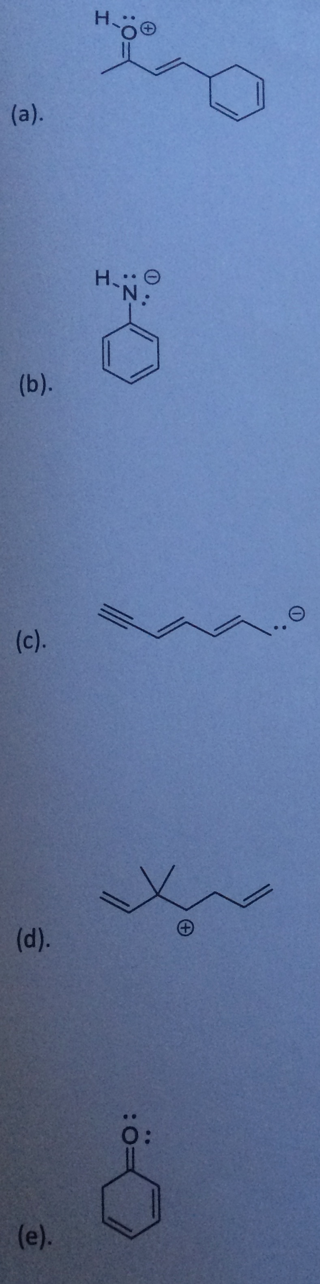 Solved Draw Significant Resonance Structure Of Each Include 6425