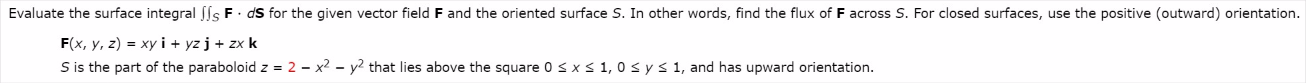 Solved Evaluate The Surface Integral Doubleintegral F