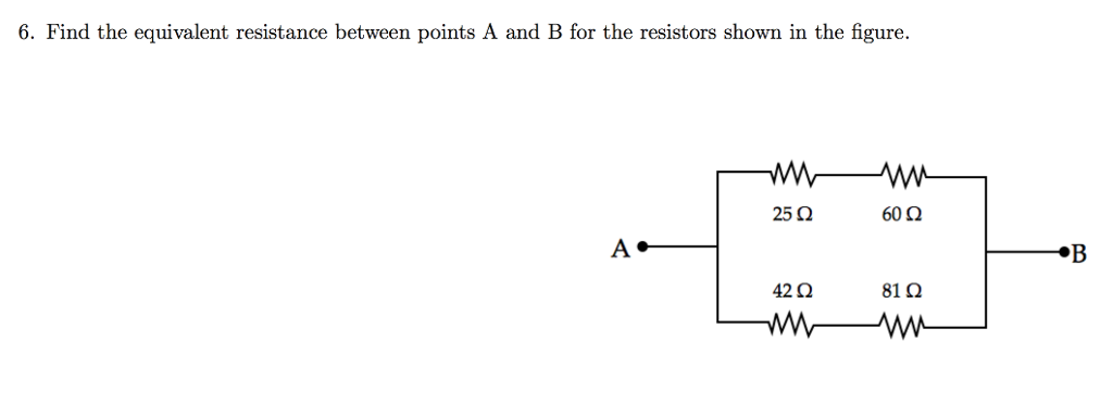 Solved Find The Equivalent Resistance Between Points A And B | Chegg.com