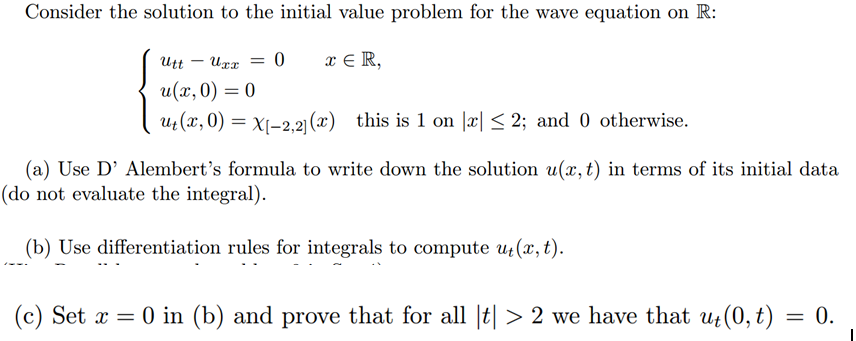 Solved Consider the solution to the initial value problem | Chegg.com