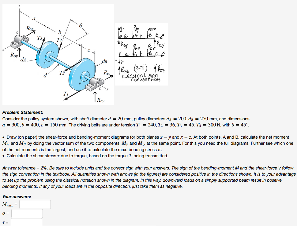 Solved Problem Statement: Consider The Pulley System Shown, | Chegg.com