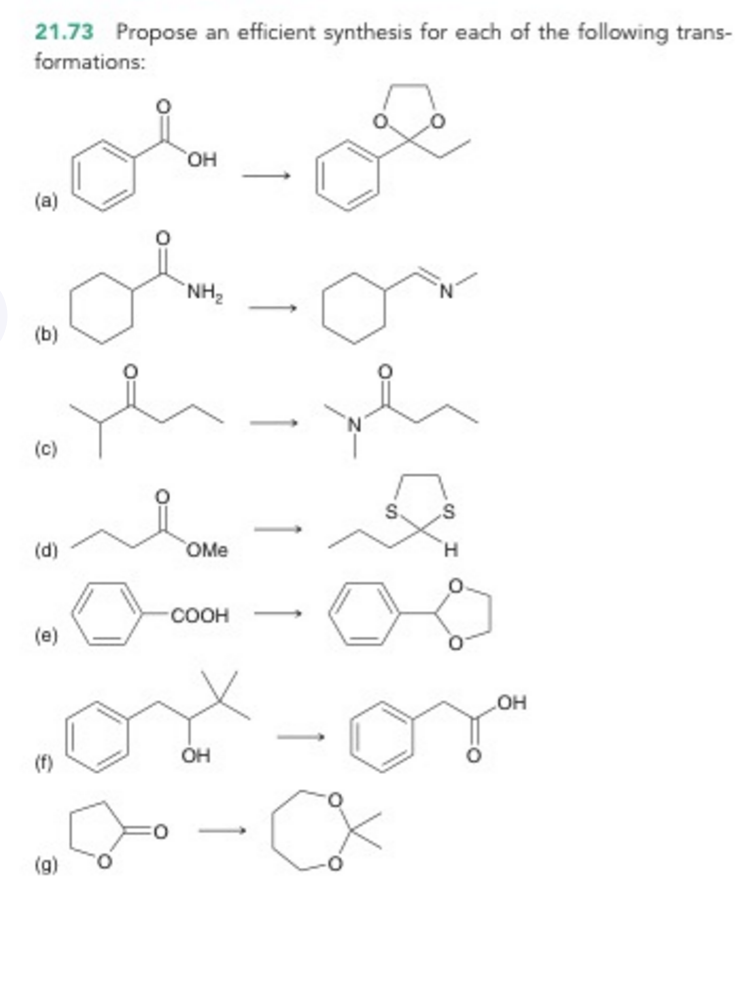 Solved Propose an efficient synthesis for each of the | Chegg.com