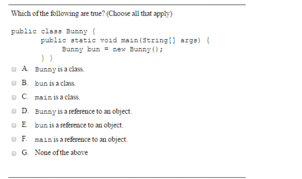 Solved Which ofthe following are true? (Choose all that | Chegg.com