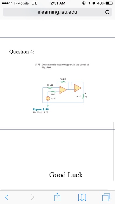 Solved Determine the load voltage v_L in the circuit of Fig. | Chegg.com