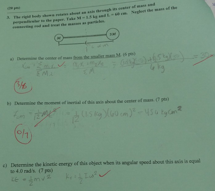 Solved (20 pts) The rigid body shown rotates about an axis | Chegg.com