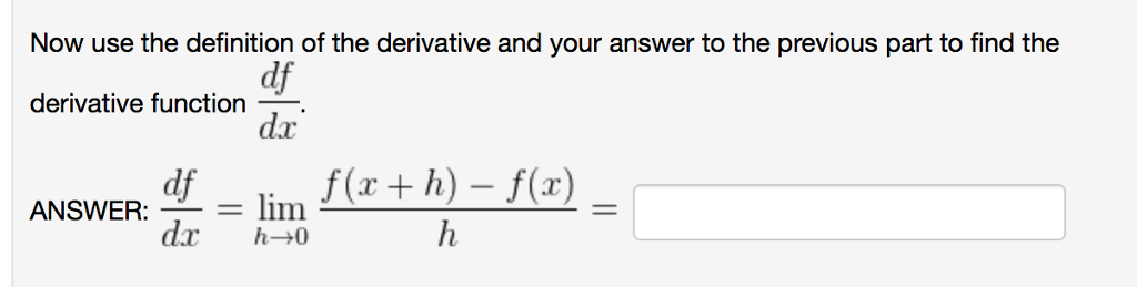 Solved df = f,(x) for dr The goal of this problem is to use | Chegg.com