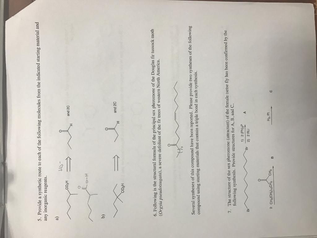 Solved Provide a synthetic route to each of the following | Chegg.com