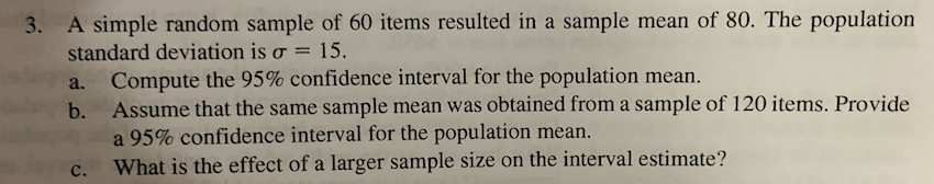Solved A simple random sample of 60 items resulted in a | Chegg.com