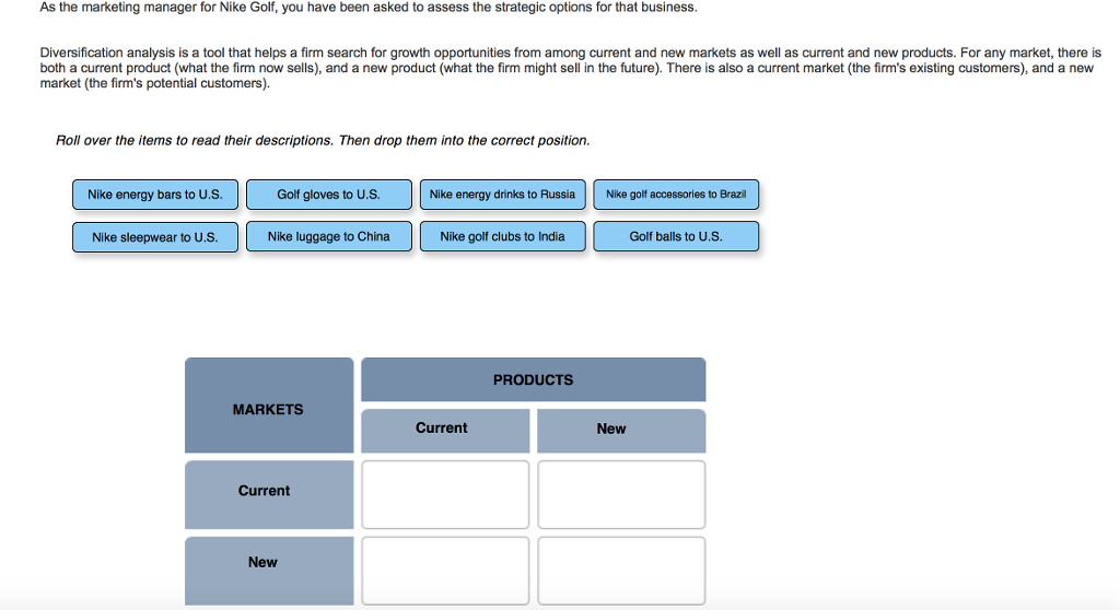 Solved As the marketing manager for Nike Golf, you have been | Chegg.com