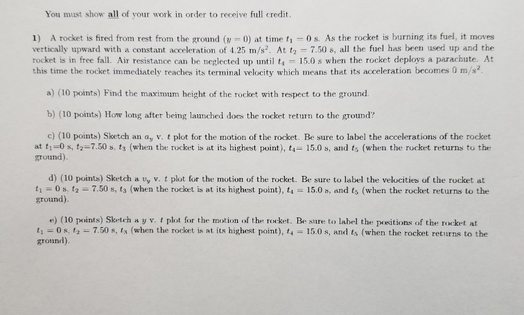 solved-a-rocket-is-fired-from-rest-from-the-ground-y-0-chegg