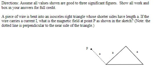 Directions: Assume all values shown are good to three | Chegg.com