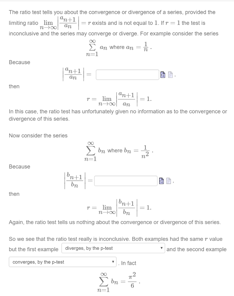 (Get Answer) - The Ratio Test Is A Simple, But Sometimes Inconclusive ...