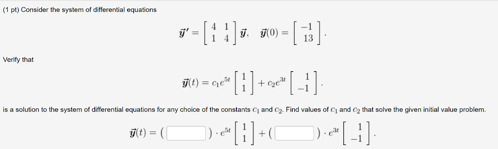 Solved Consider the system of differential equations | Chegg.com