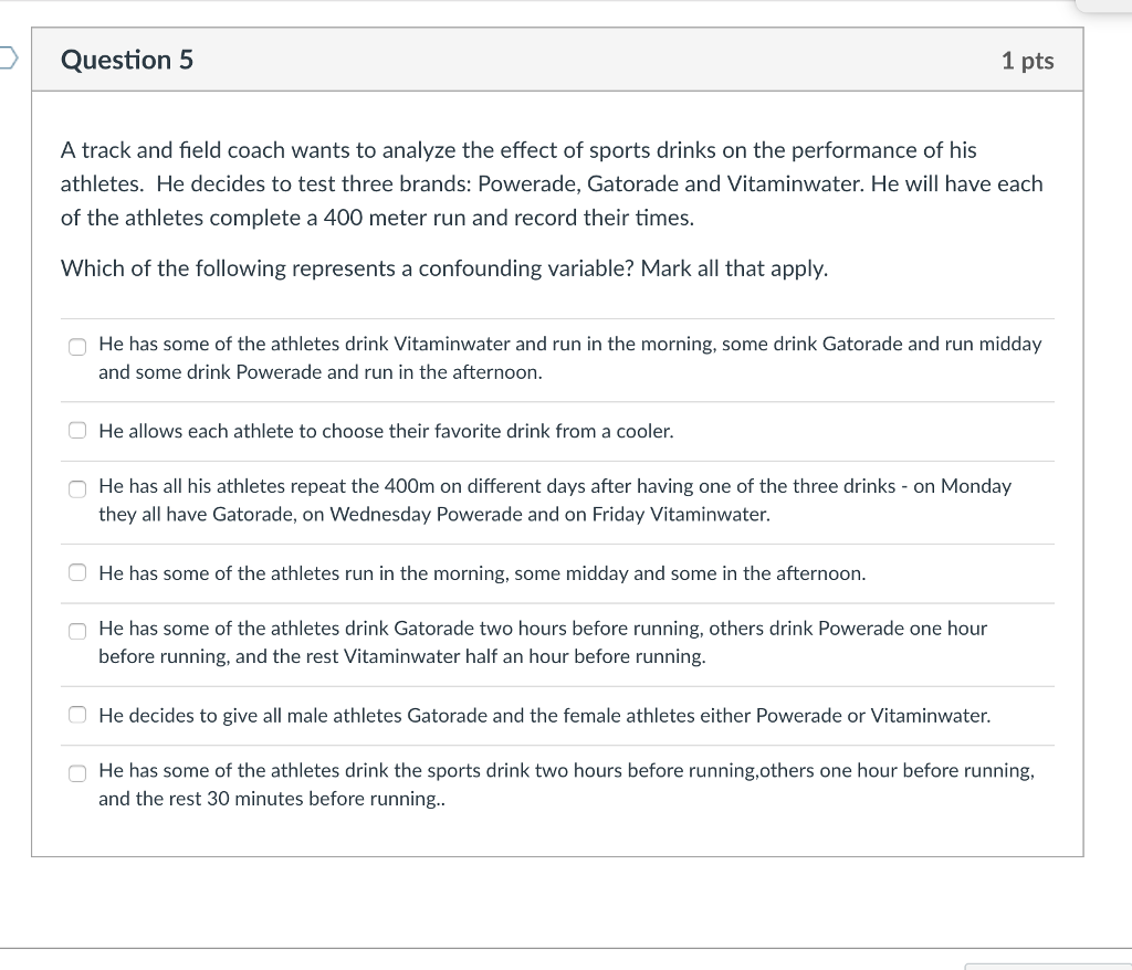 Solved A track and field coach wants to analyze the effect