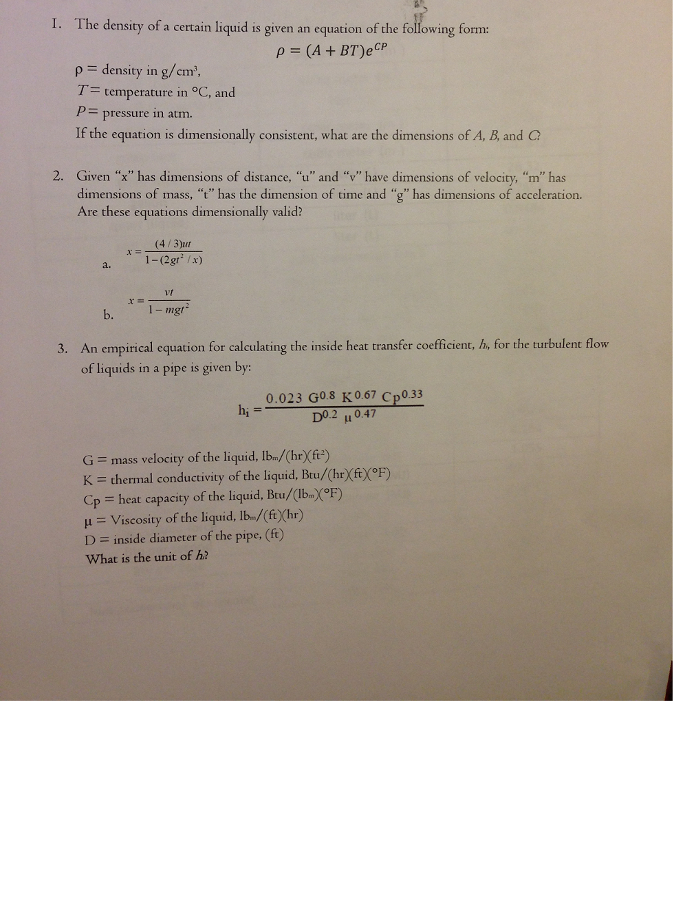 Solved The density of a certain liquid is given an equation | Chegg.com