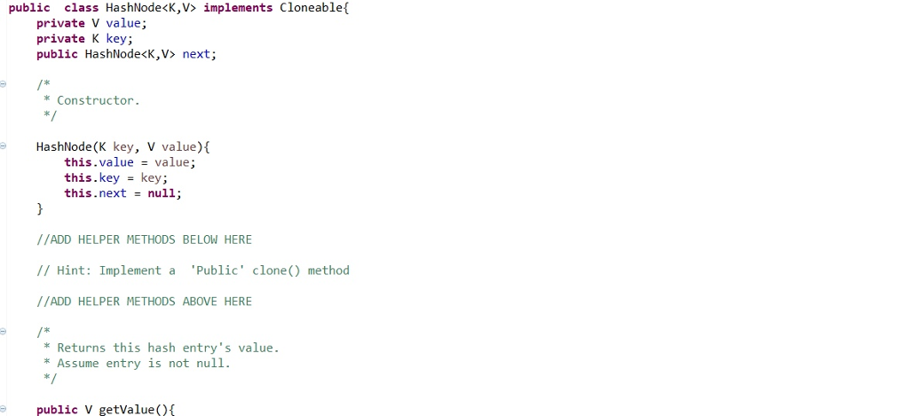 Solved Implement HashLinkedList, which is a simple version | Chegg.com