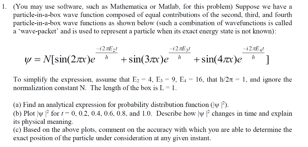 1. (You may use software, such as Mathematica or | Chegg.com