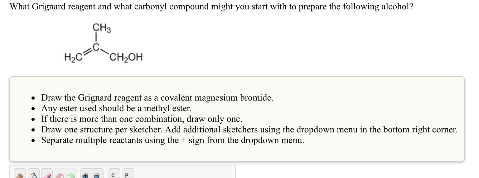 Solved What Grignard reagent and what carbonyl compound