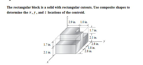 Solved The rectangular block is a solid with rectangular | Chegg.com