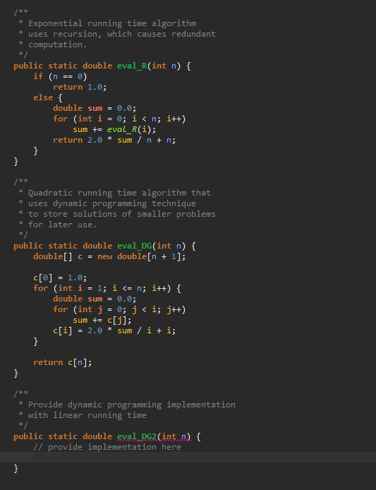 Solved Provide a dynamic programming implementation to | Chegg.com