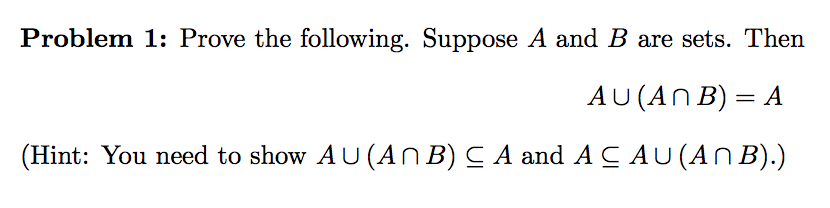 Solved Problem 1: Prove the following. Suppose A and B are | Chegg.com