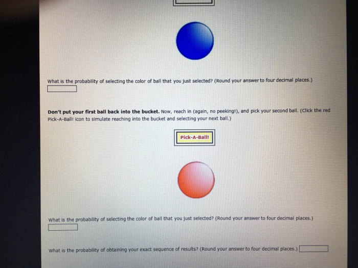Solved In the game of PickABall, there are 10 colored