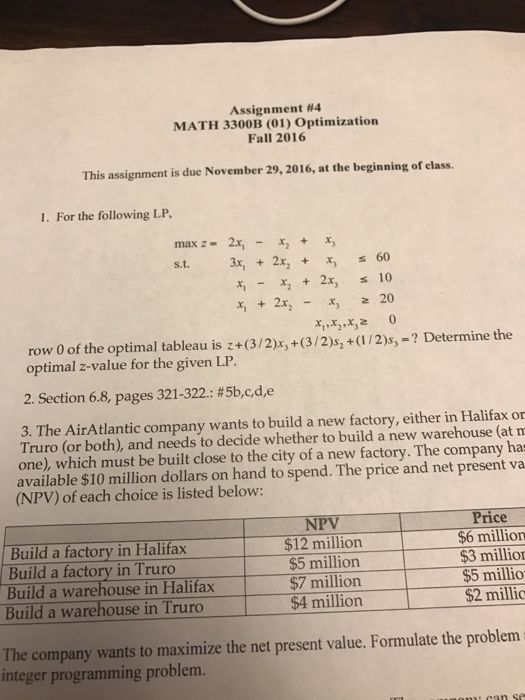 Solved For The Following Lp Max Z 2x 1 X 2 X 3 S T