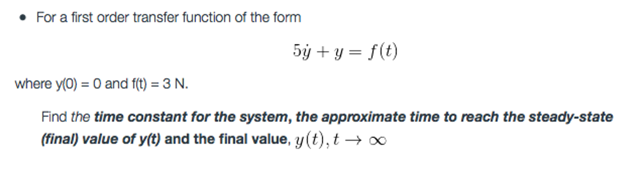 solved-for-a-first-order-transfer-function-of-the-form-5y-chegg