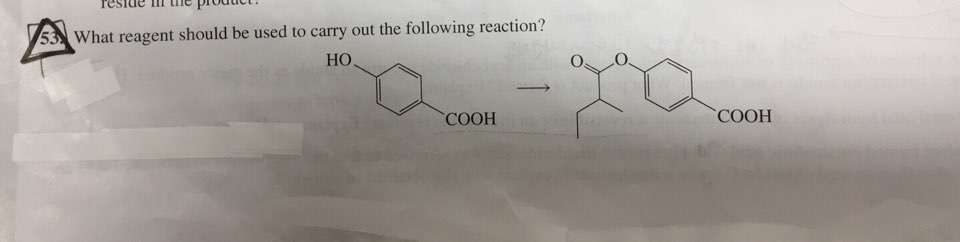 Solved What reagent should be used to carry out the | Chegg.com
