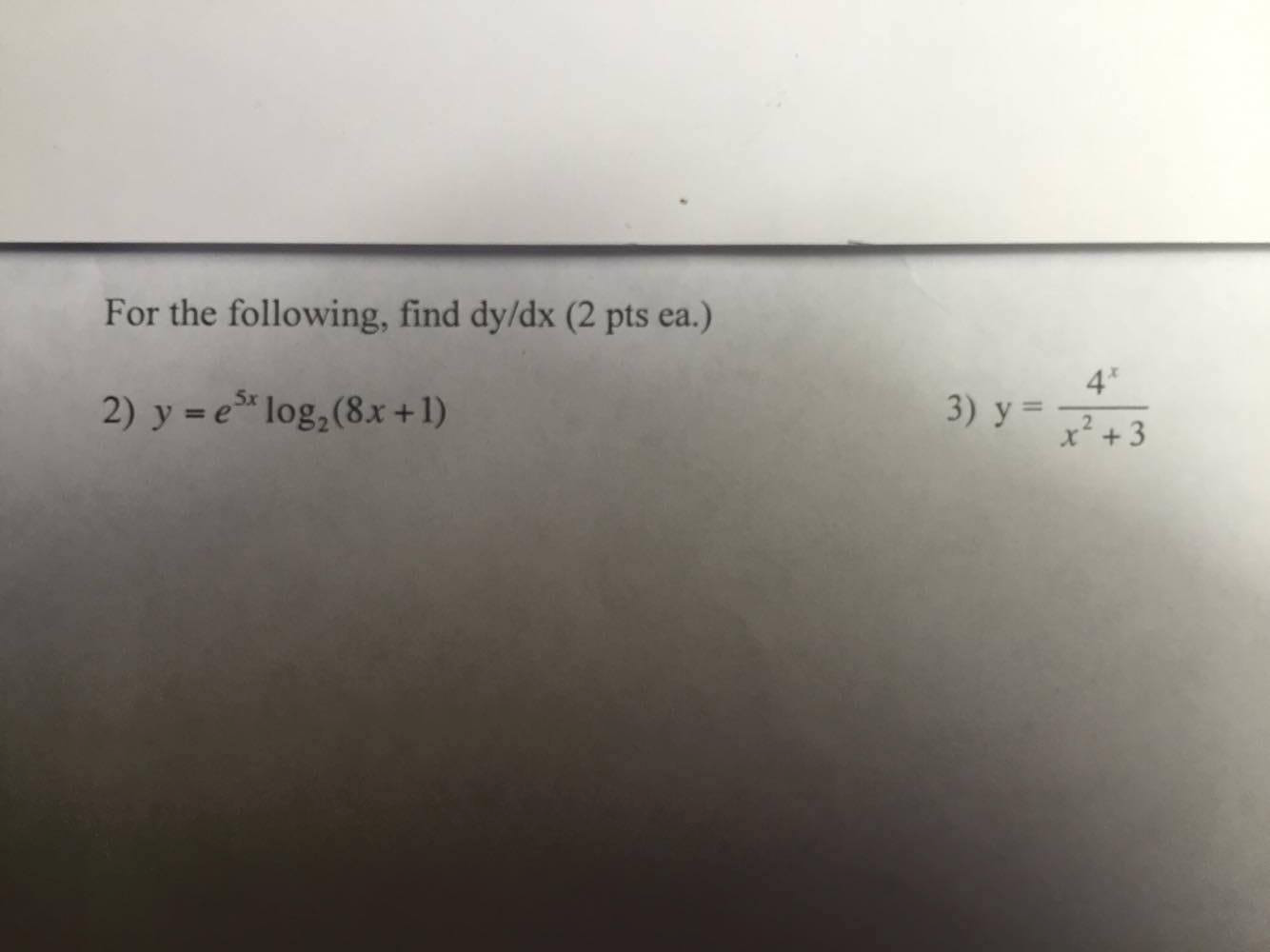 solved-for-the-following-find-dy-dx-y-e-5x-log-2-8x-1-chegg