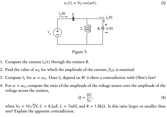 Solved Compute the current i2(t) through the resistor R. | Chegg.com