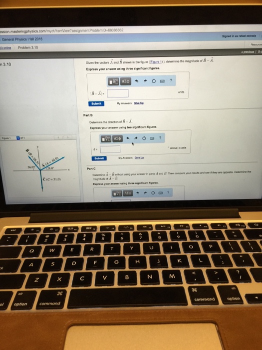 Given the vectors A and B shown in the figure (Figure | Chegg.com