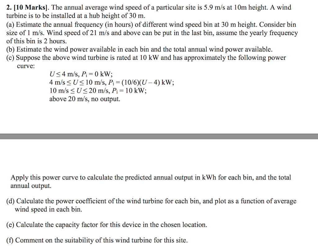 the-annual-average-wind-speed-of-a-particular-site-is-chegg